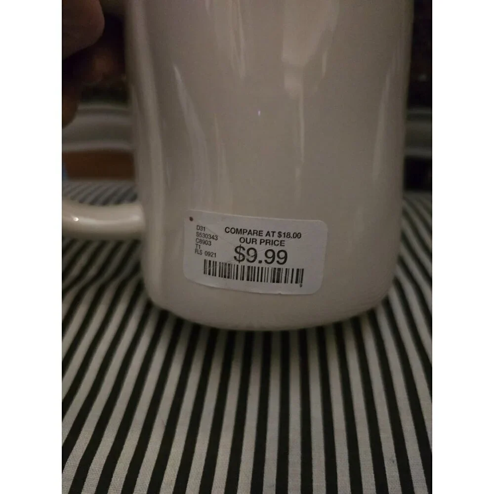 NWT Rae Dunn Trick or Treat Halloween Mug 2021 White Black Writing
